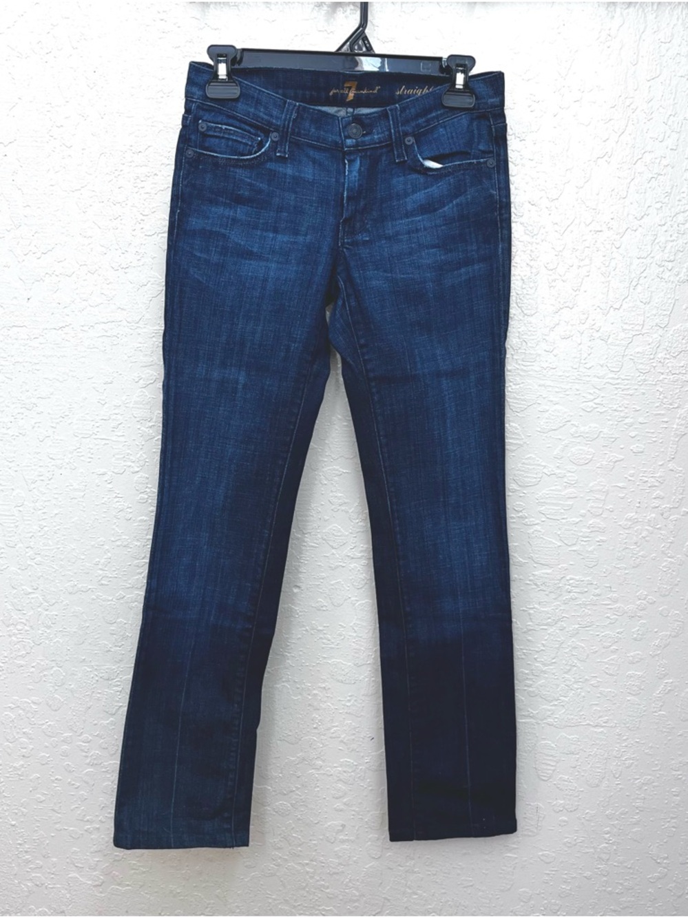 7 For All Mankind Dark Indigo Straight Leg Jeans size 25